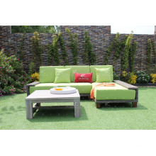 Amazing Design Poly Resin Rattan Modular Sofa Set Mit Liege Für Outdoor Garten oder Wohnzimmer Wicker Möbel